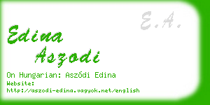 edina aszodi business card