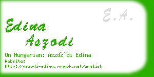 edina aszodi business card